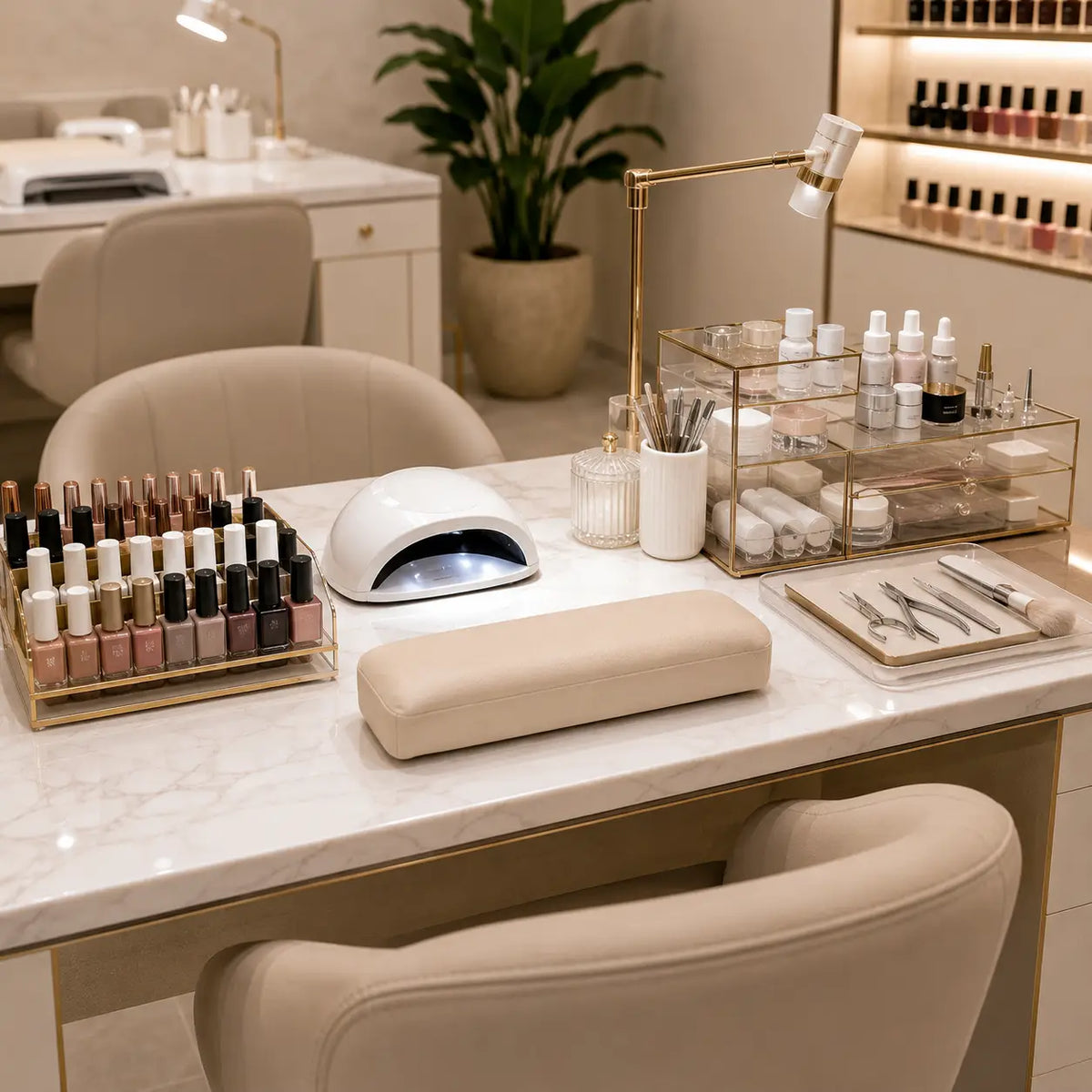 The Luxury Workspace Effect: How Clean, Organized Nail Stations Elevate the Entire Client Experience