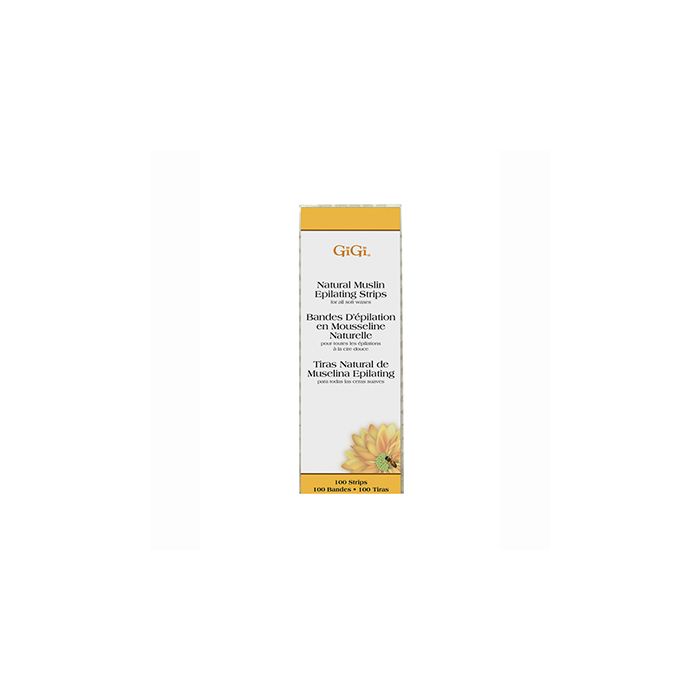 GiGi, Natural Muslin Strips, Small, 100 Pack