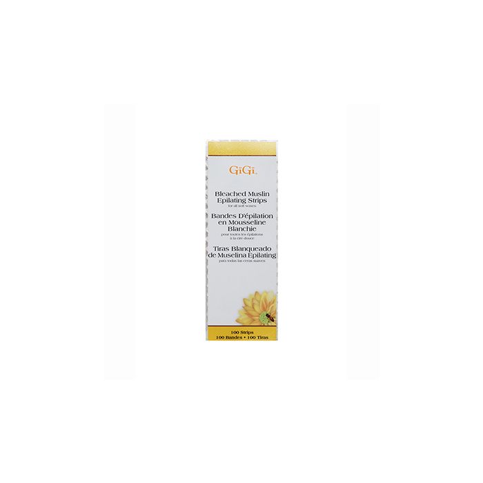 GiGi, Bleached Muslin Epilating Strips, Small, 100 Pack
