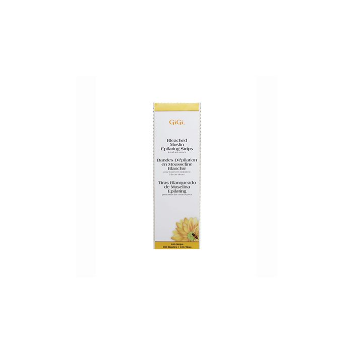 GiGi, Bleached Muslin Epilating Strips, Large, 100 Pack