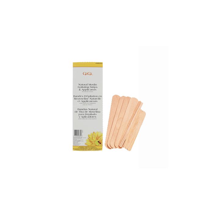 GiGi Natural Muslin Epilating Strips & Applicators, Combo Pack