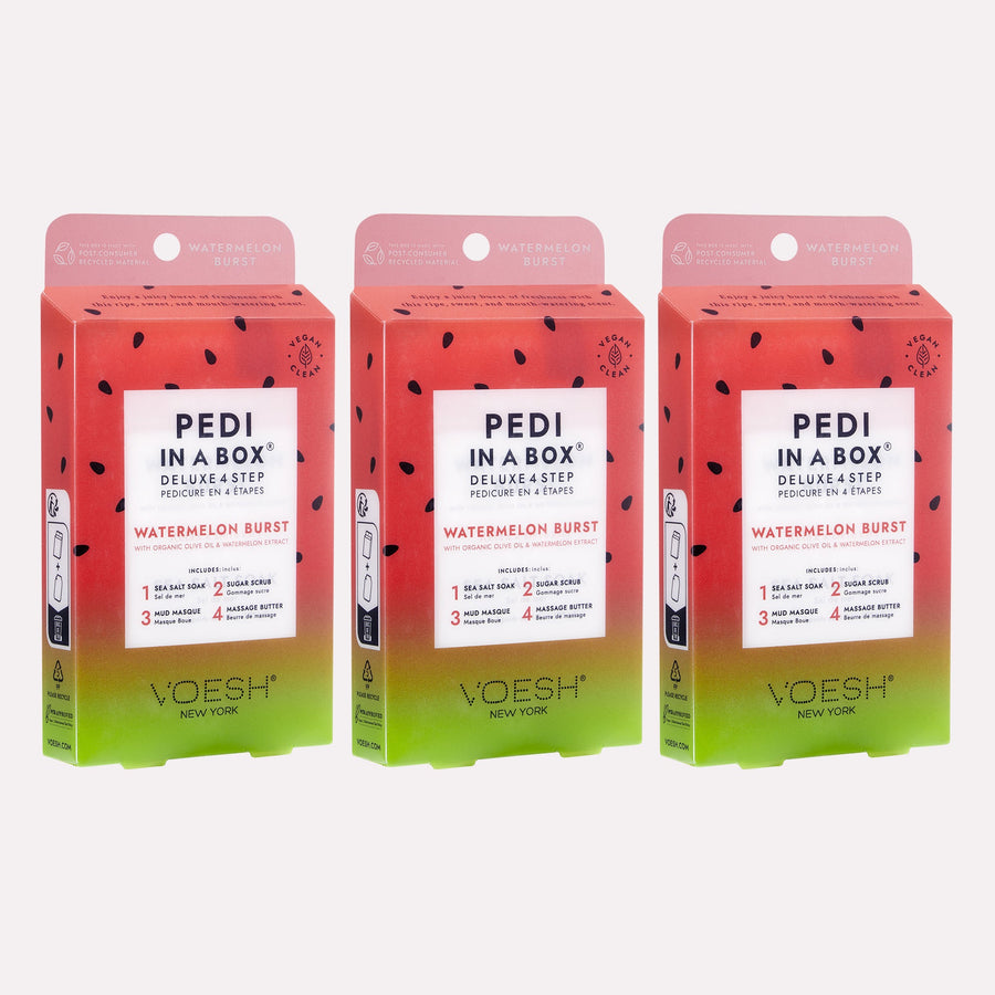 Pedi in a Box Deluxe 4 Step Watermelon Burst Trio