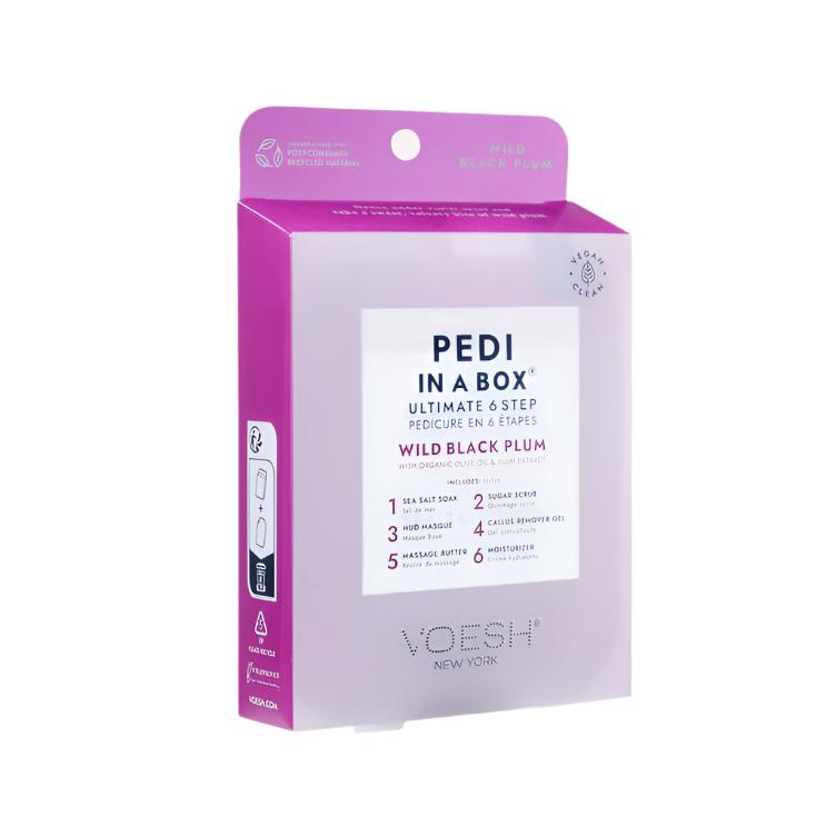 Voesh Ultimate 6 Step - Wild Black Plum - Pedi in a Box 1 pc or Box Case (30Pcs)