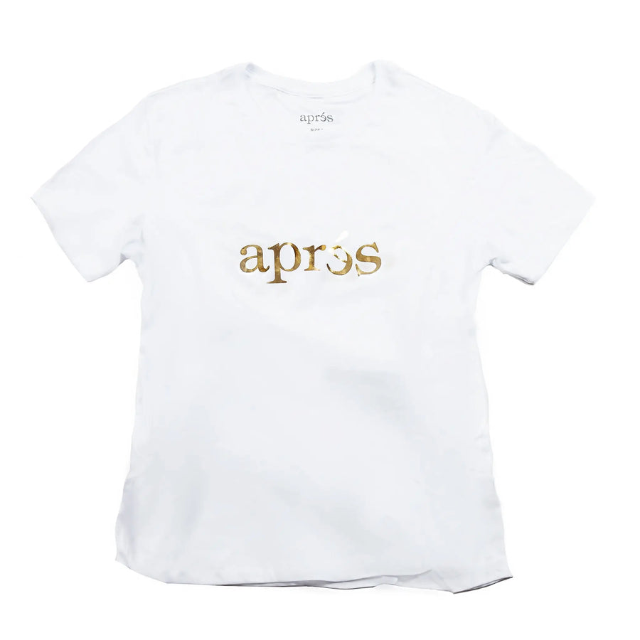 Aprés Unisex Apres White & Gold Shirt