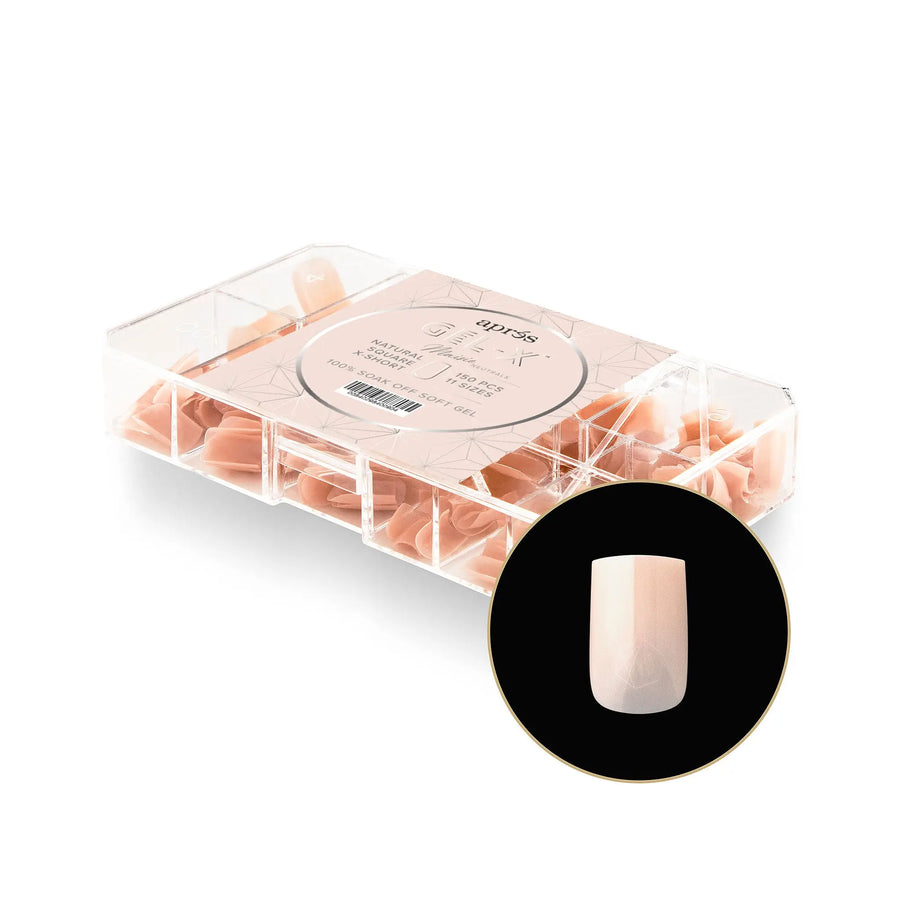 Aprés Gel-X Natural Square X-Short Box of Tips (8)