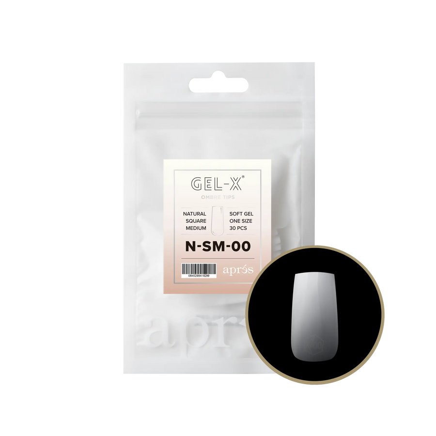 Aprés Gel-X Natural Square Medium Refill Bag (15)