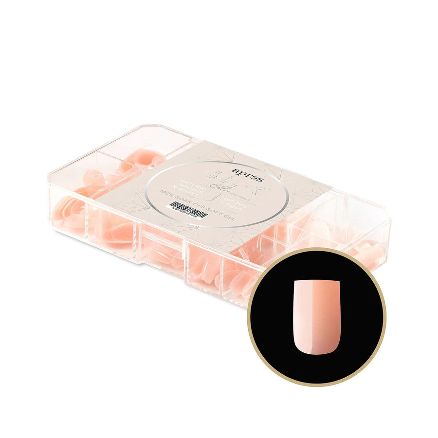 Aprés Gel-X Natural Square X-Short Box of Tips (4)