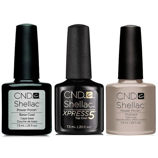 CND - Shellac Xpress5 Combo - Base, Top & Cityscape (0.25 oz)
