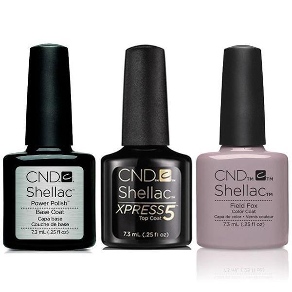 CND - Shellac Xpress5 Combo - Base, Top & Field Fox (0.25 oz)