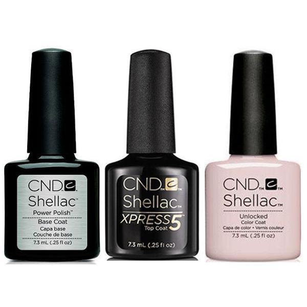 CND - Shellac Xpress5 Combo - Base, Top & Unlocked 0.25 oz