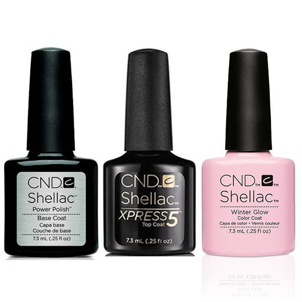 CND - Shellac Xpress5 Combo - Base, Top & Winter Glow (0.25 oz)