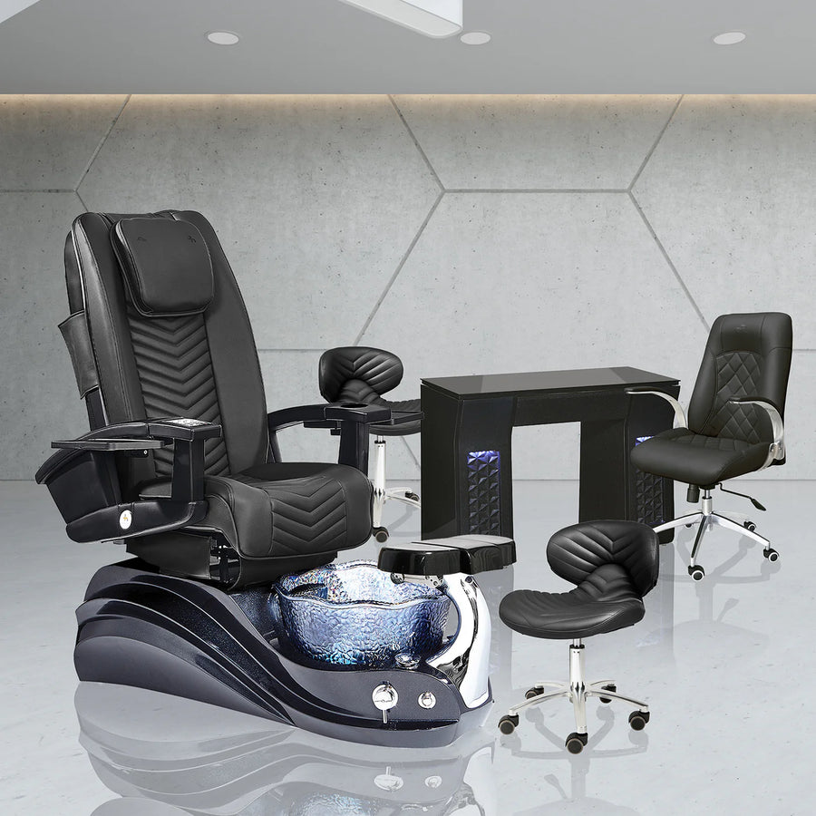 Whale Spa - Crane II with Human Touch™ FlexGlide® Pedicure Chair WS800 Package