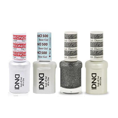 DND - #500#600 Gel & Lacquer Combo - Black Diamon Star - #407