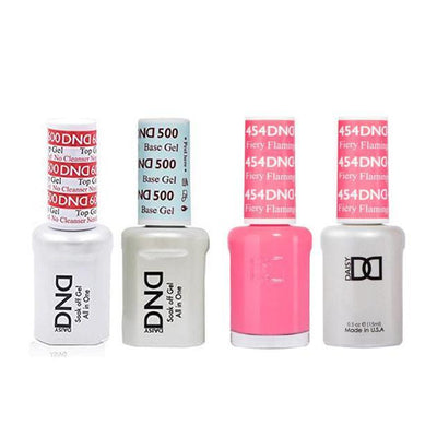 DND - #500#600 Gel & Lacquer Combo - Fiery Flamingo - #454
