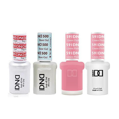 DND - #500#600 Gel & Lacquer Combo - Linen Pink - #591