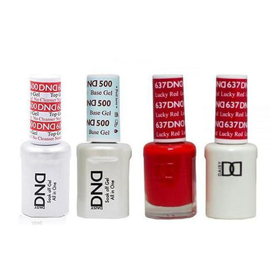 DND - #500#600 Gel & Lacquer Combo - Lucky Red - #637