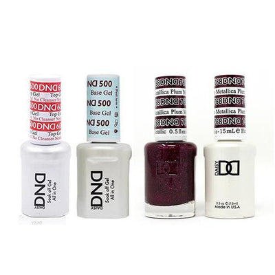 DND - #500#600 Gel & Lacquer Combo - Metallica Plum - #768