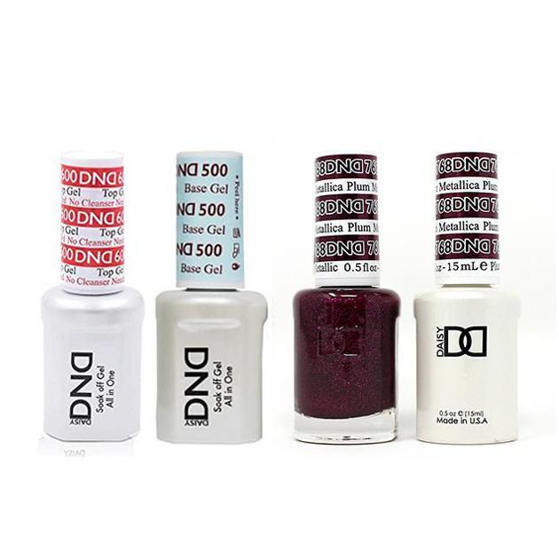 DND - #500#600 Gel & Lacquer Combo - Metallica Plum - #768