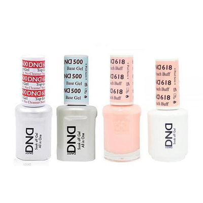 DND - #500#600 Gel & Lacquer Combo - Peach Buff - #618