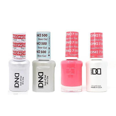DND - #500#600 Gel & Lacquer Combo - Pink Grapefruit - #718