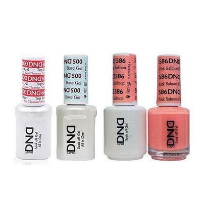 DND - #500#600 Gel & Lacquer Combo - Pink Salmon - #586
