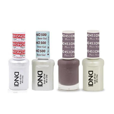 DND - #500#600 Gel & Lacquer Combo - Plum Wine - #453
