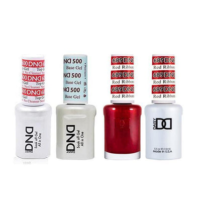 DND - #500#600 Gel & Lacquer Combo - Red Ribbons - #689