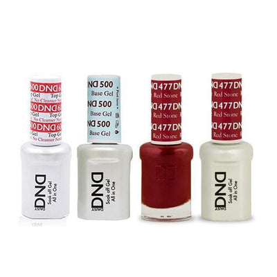 DND - #500#600 Gel & Lacquer Combo - Red Stone - #477