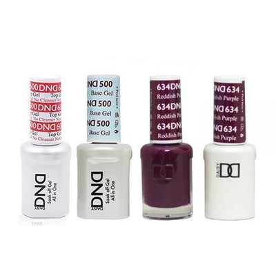 DND - #500#600 Gel & Lacquer Combo - Reddish Purple - #634