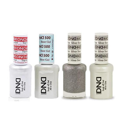 DND - #500#600 Gel & Lacquer Combo - Silver Star - #442