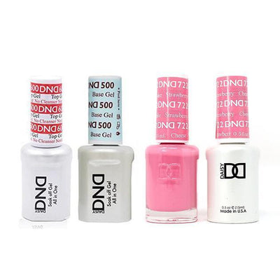 DND - #500#600 Gel & Lacquer Combo - Stawberry Cheesecake - #722
