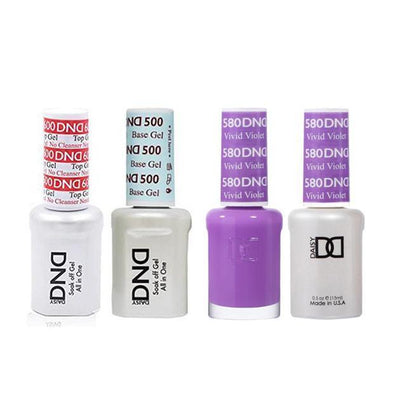 DND - #500#600 Gel & Lacquer Combo - Vivid Violet - #580