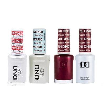 DND - #500#600 Gel & Lacquer Combo - Wanna Wine - #701