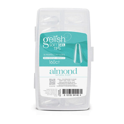 Gelish - Soft Gel Tips - Short Almond 160CT