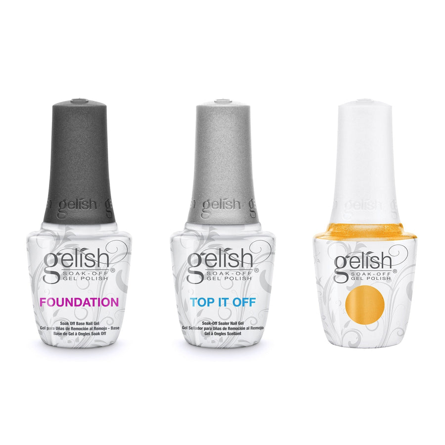 Harmony Gelish Combo - Base, Top & Golden Hour Glow