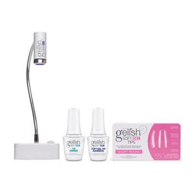 Harmony Gelish - Soft Gel Tips & LED Light Kit - Short Round