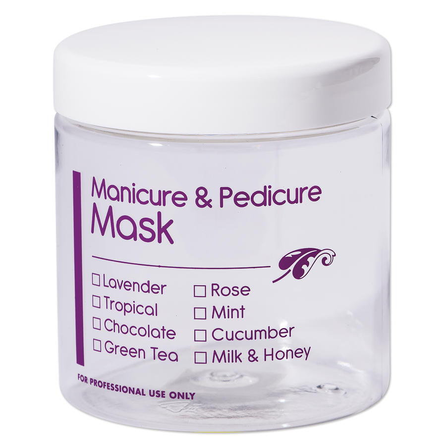Imprinted Manicure Pedicure Mask Jar, 16 oz.