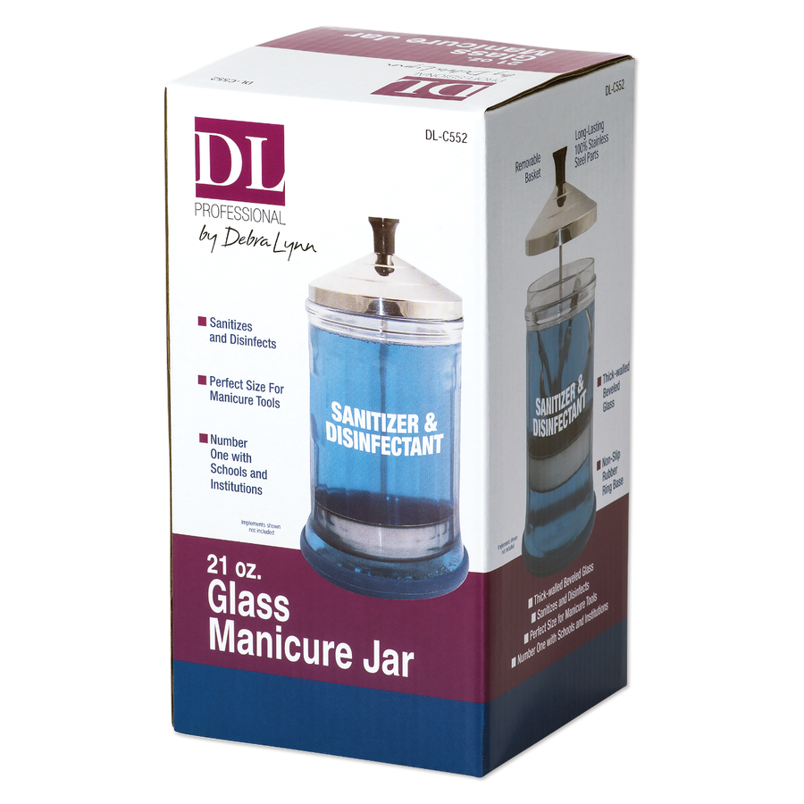 Disinfectant Jar, Glass - 21 oz.