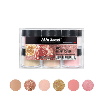 Mia Secret - Rosegold Nail Art Powder Collection (6PC)