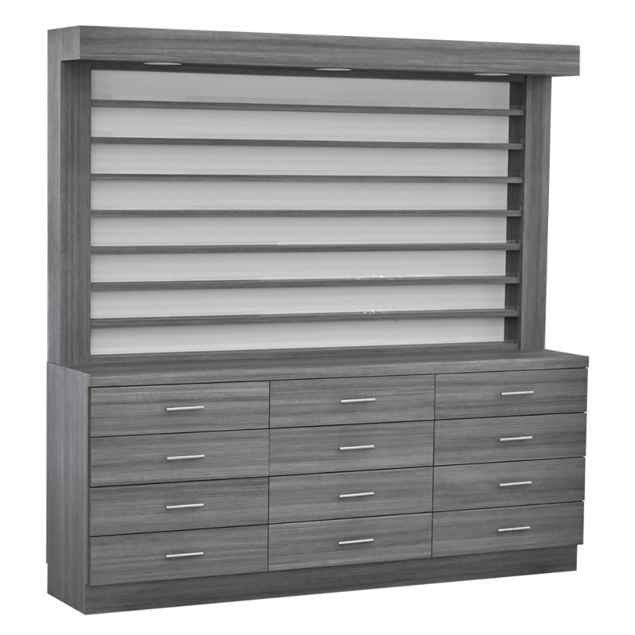 Whale Spa - SINGLE SIDED POLISH AND POWDER DISPLAY/CABINET