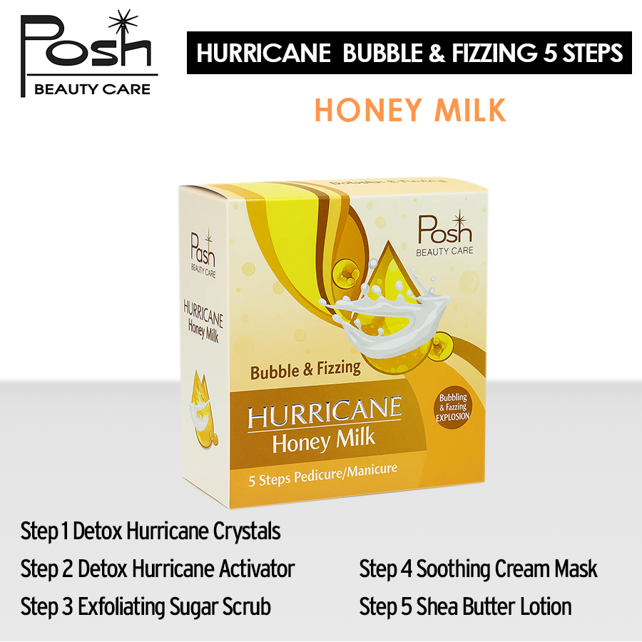 Posh Hurricane 5 Steps Pedicure Kit - Case/36