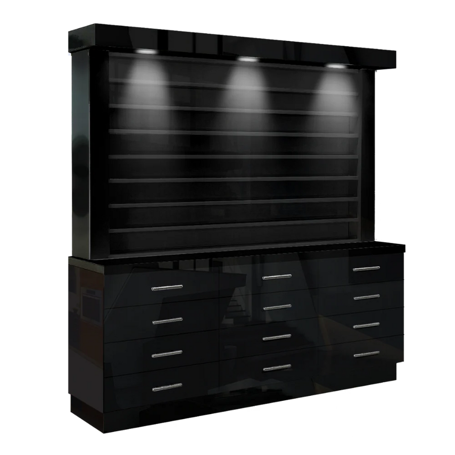 Whale Spa - SINGLE SIDED POLISH AND POWDER DISPLAY/CABINET