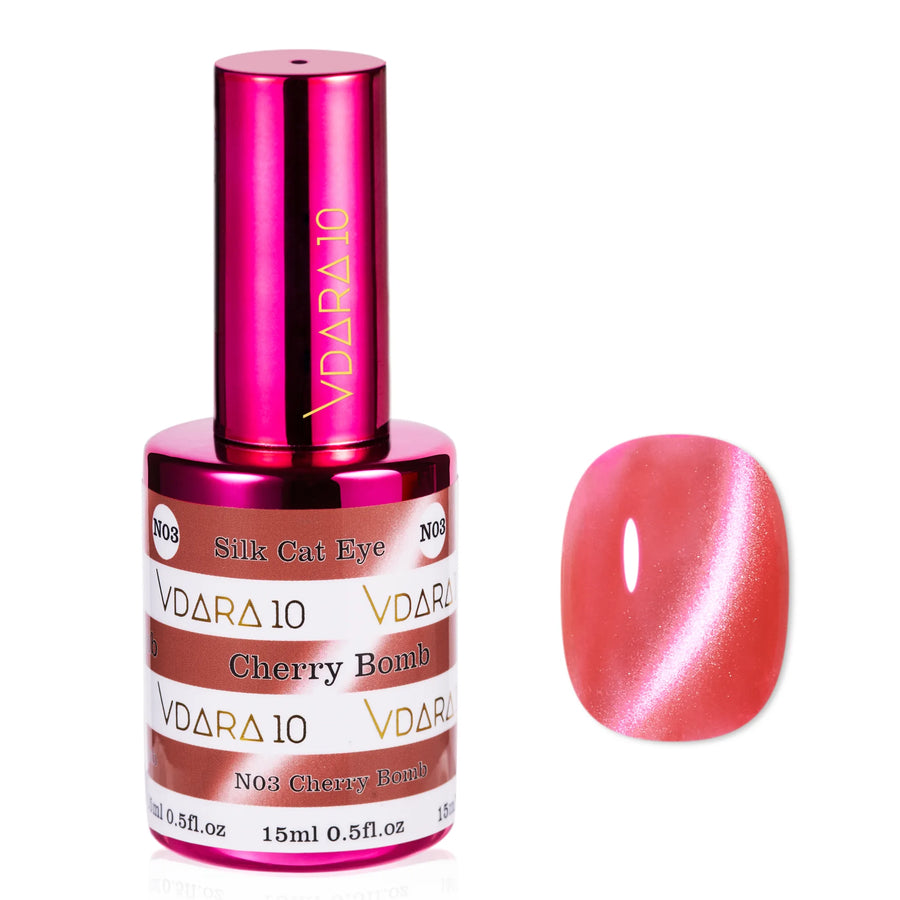 Vdara10 Silk Cat Eye gel polish in Cherry Bomb (VCN003)