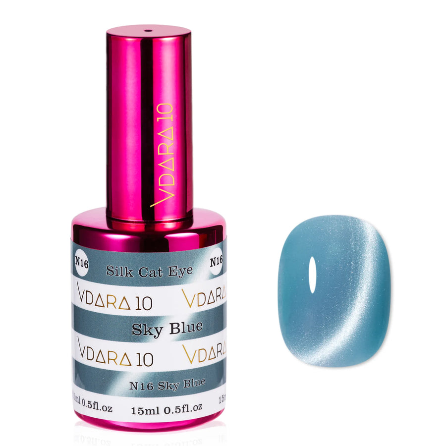 Vdara10 Silk Cat Eye gel polish in Sky Blue (VCN016)