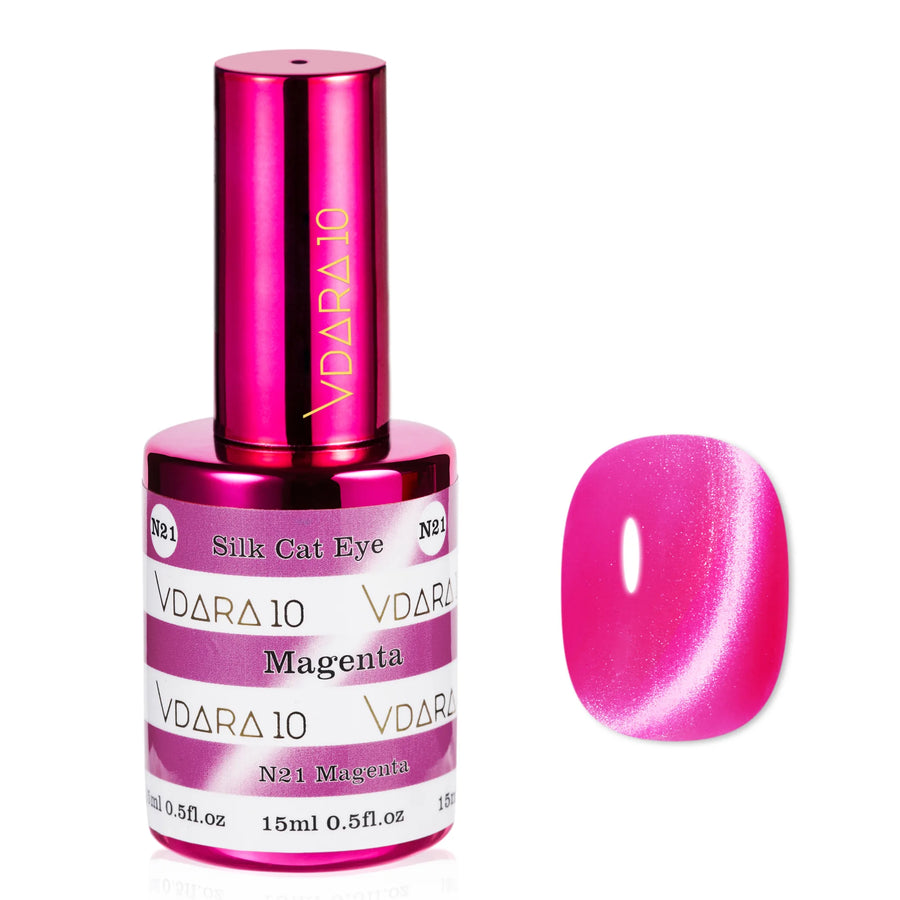 Vdara10 Silk Cat Eye gel polish in Magenta (VCN021)