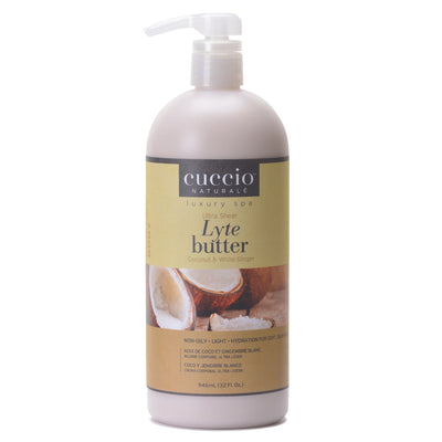 Cuccio - Lyte Ultra Sheer Body Butter Coconut & White Ginger 32oz