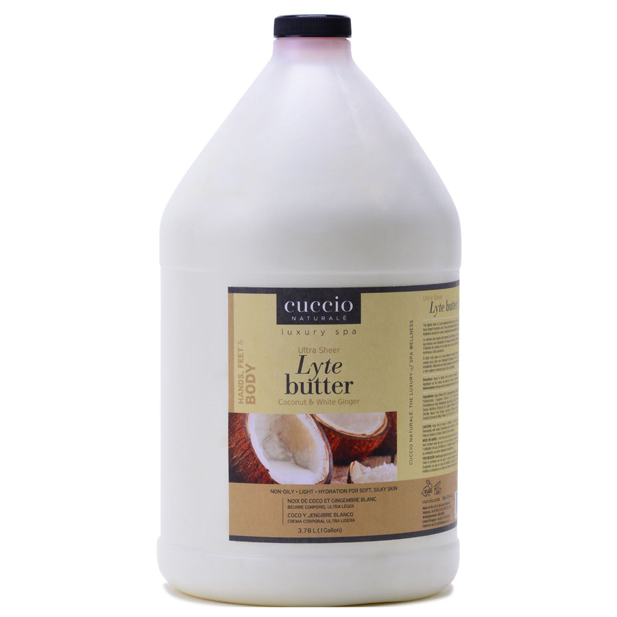 Cuccio - Lyte Ultra Sheer Body Butter Coconut & White Ginger Gallon