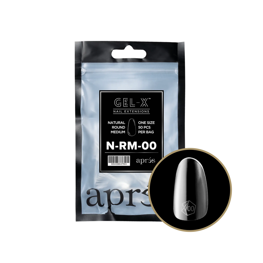 Aprés Gel-X Natural Round Medium Refill Bag