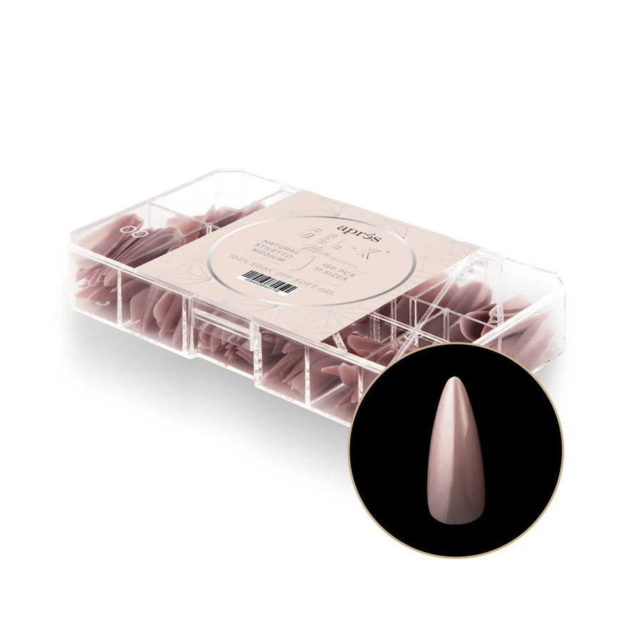 Aprés Gel-X Natural Stiletto Medium Box of Tips (10)