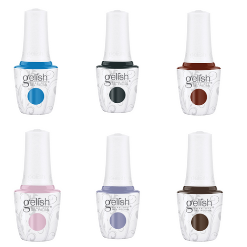 Gelish Soak-Off Gel Polish "In Frame" Complete Collection Bundle, 6 Colors